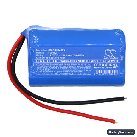 Gorenje MVC148FW Replacement Battery, 14.8V, 2600mAh, Li-ion 3
