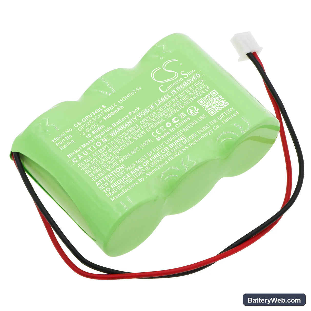 Legrand 061096 Replacement Battery, 3.6V, 3000mAh, Ni-MH 1