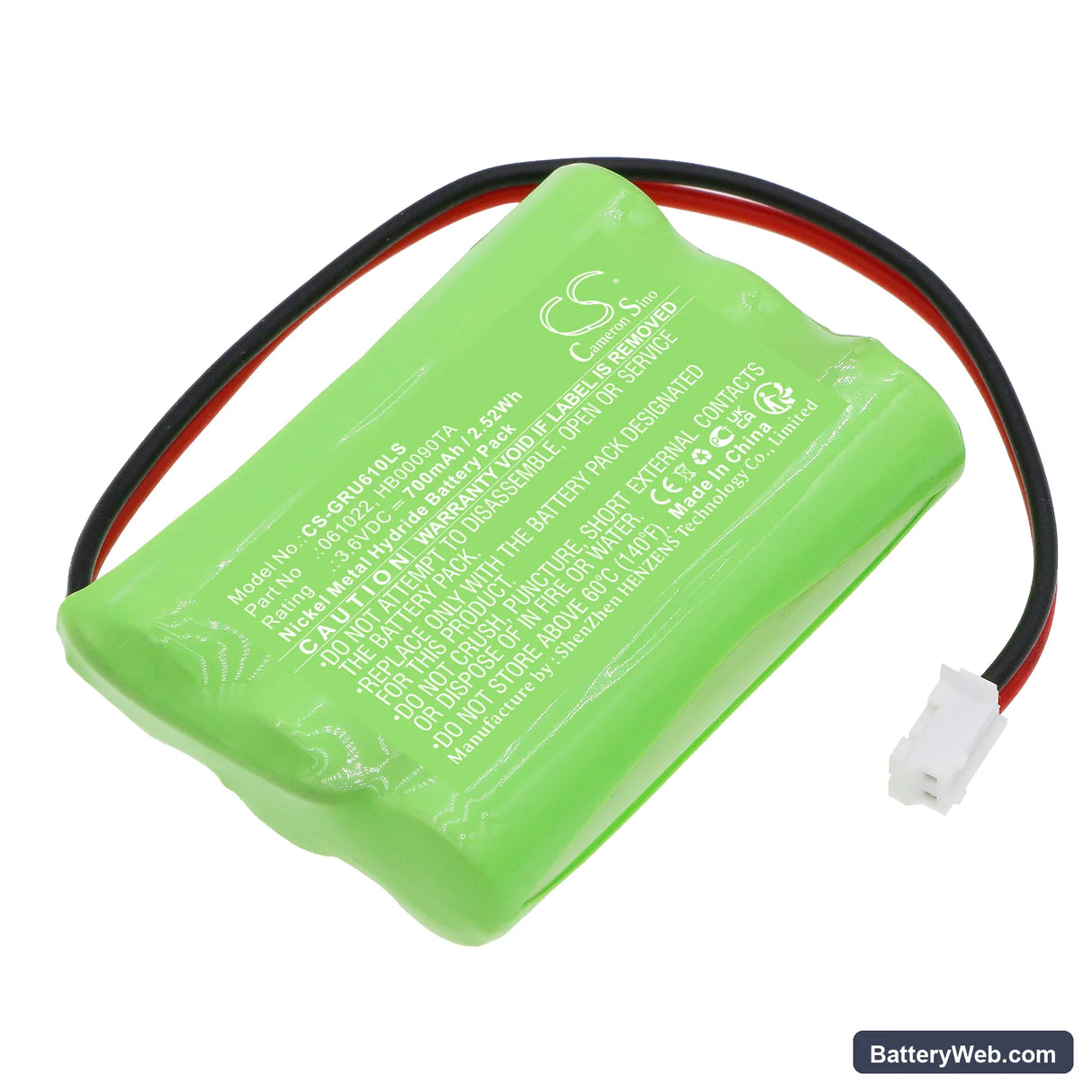 Legrand 061022 Replacement Battery, 3.6V, 700mAh, Ni-MH 1