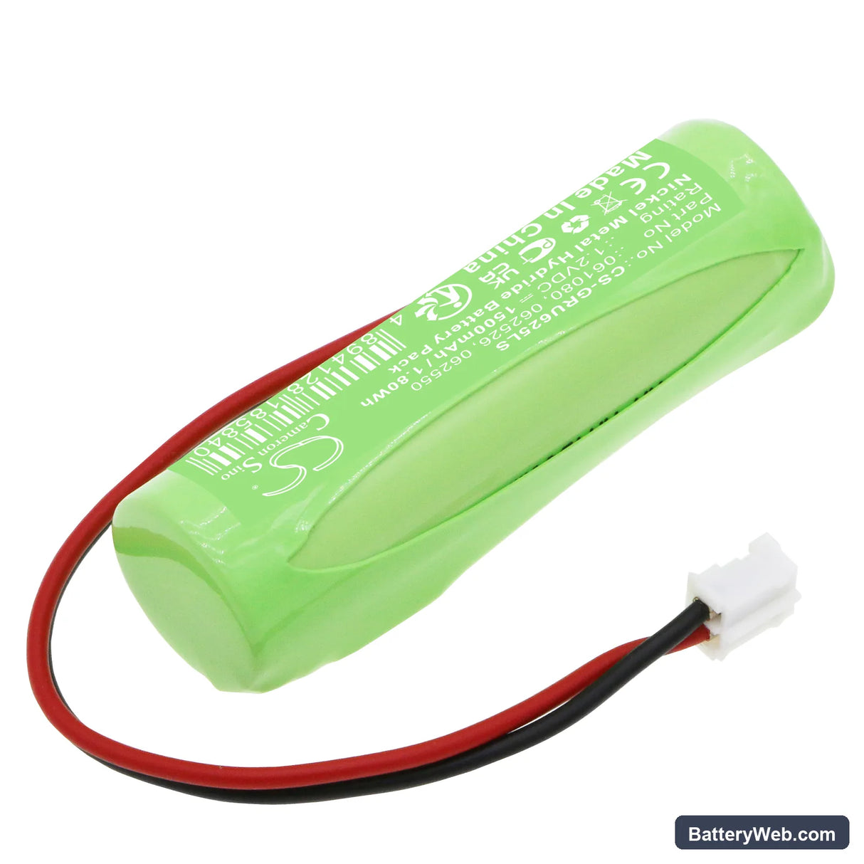 Legrand 111 914 Replacement Battery, 1.2V, 1500mAh, Ni-MH 2