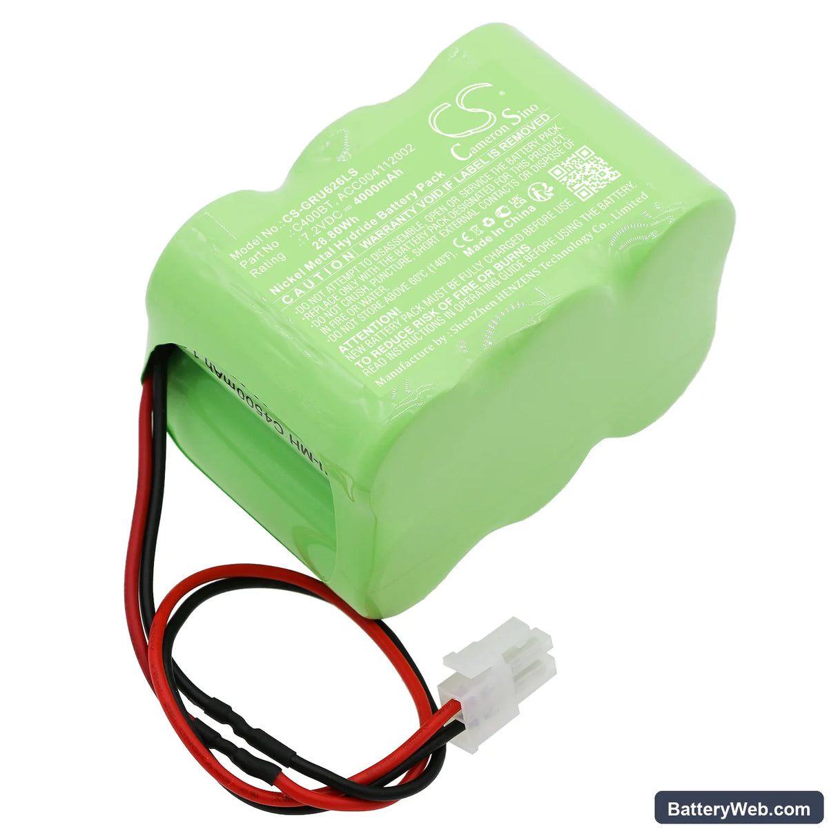 Legrand 062632 Replacement Battery, 7.2V, 4000mAh, Ni-MH 1