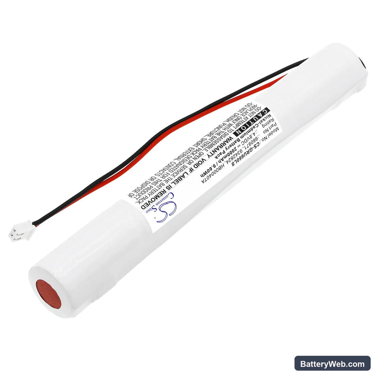 Legrand URA ONE 6 616 40 Replacement Battery, 4.8V, 2000mAh, Ni-CD 2