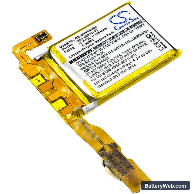 Garmin Vivoactive Replacement Battery, 3.7V, 150mAh, Li-Polymer 1