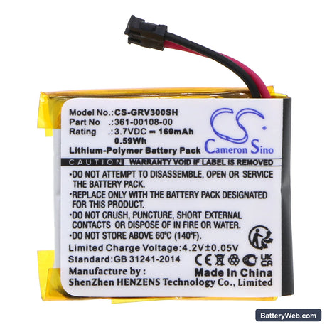 Garmin Vivoactive 3 Replacement Battery, 3.7V, 160mAh, Li-Polymer 3