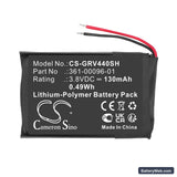 Garmin vivoactive 4S 40mm Replacement Battery, 3.8V, 130mAh, Li-Polymer 3