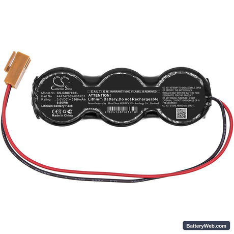 Emerson CPU310 Replacement Battery, 3V, 3300mAh, Lithium 3