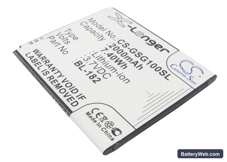 GSmart S1 Replacement Battery, 3.7V, 2000mAh, Li-ion 1