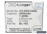 GSmart S1 Replacement Battery, 3.7V, 2000mAh, Li-ion 5