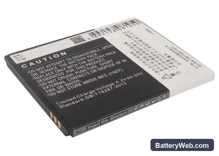 GSmart Maya M1 Replacement Battery, 3.7V, 1700mAh, Li-ion 3