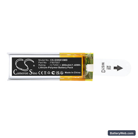 Gilson F81052 PIPETMAN M P8X100M EIGHT CHANNEL 10 - 100 UL DIGITAL PIPETTE Replacement Battery, 3.7V, 400mAh, Li-Polymer 3