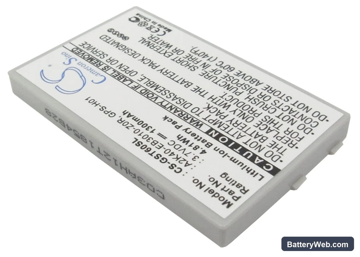 Gigabyte gSmart t600 Replacement Battery, 3.7V, 1300mAh, Li-ion 2