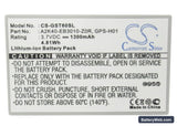 Gigabyte gSmart t600 Replacement Battery, 3.7V, 1300mAh, Li-ion 5