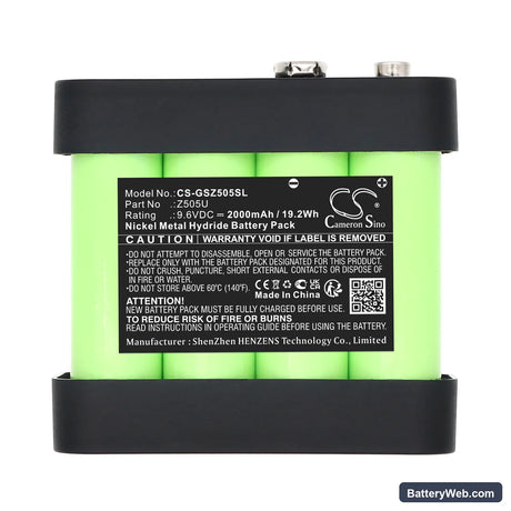 Gossen METRISO Replacement Battery, 9.6V, 2000mAh, Ni-MH 5