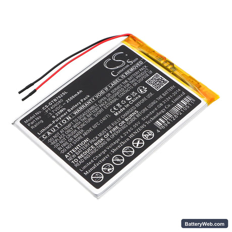 3GO GT7002 Replacement Battery, 3.7V, 2500mAh, Li-Polymer 1