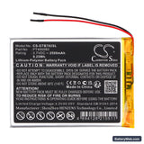 3GO GT7002 Replacement Battery, 3.7V, 2500mAh, Li-Polymer 3