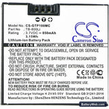 GOTOP G1 Replacement Battery, 3.7V, 850mAh, Li-ion 3