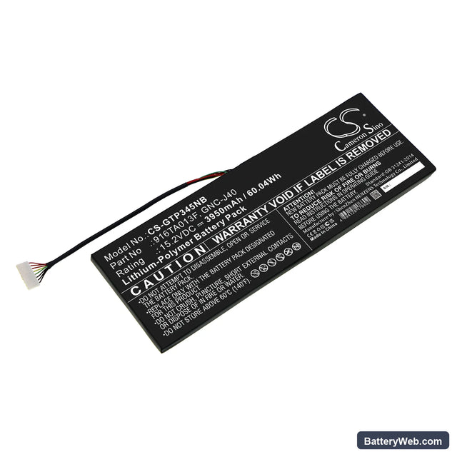 Schenker XMG C504 Replacement Battery, 15.2V, 3950mAh, Li-Polymer 1