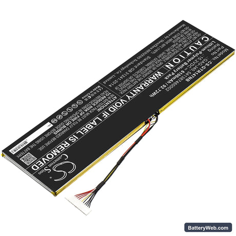 Gateway Aero 14 K7 Replacement Battery, 15.2V, 6100mAh, Li-Polymer 2