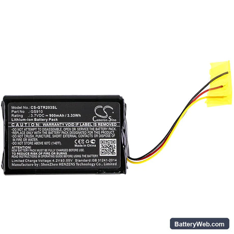Globalstar TR-203 Replacement Battery, 3.7V, 900mAh, Li-ion 3