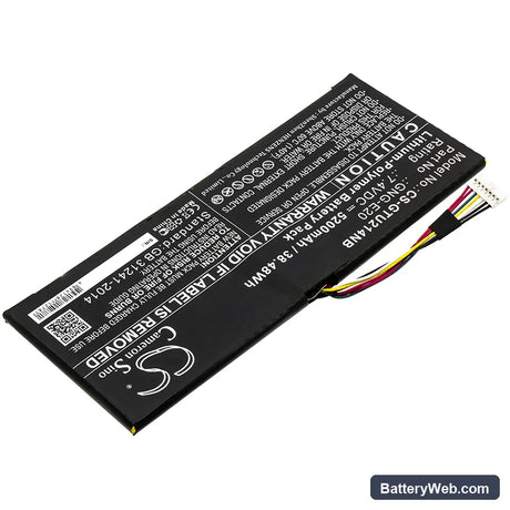 Getac U2142-i5-3337U Replacement Battery, 7.4V, 5200mAh, Li-Polymer 2