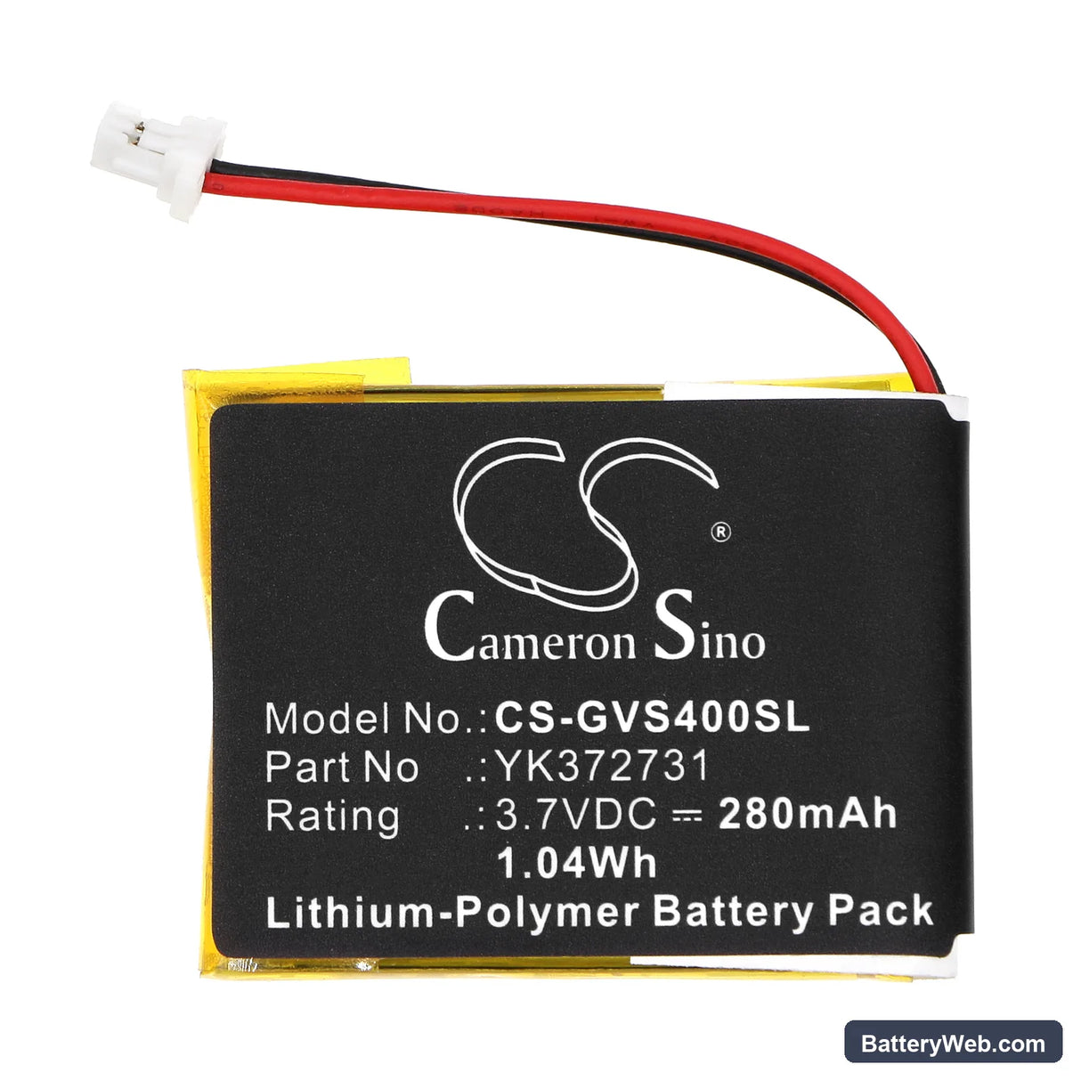 Golf Buddy Voice GPS Rangefinder Replacement Battery, 3.7V, 280mAh, Li-Polymer 3