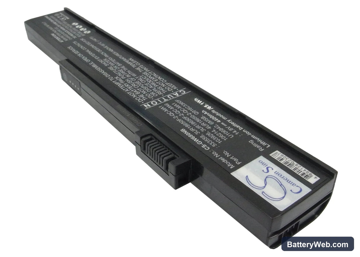 Gateway M360 Replacement Battery, 14.8V, 4400mAh, Li-ion 2