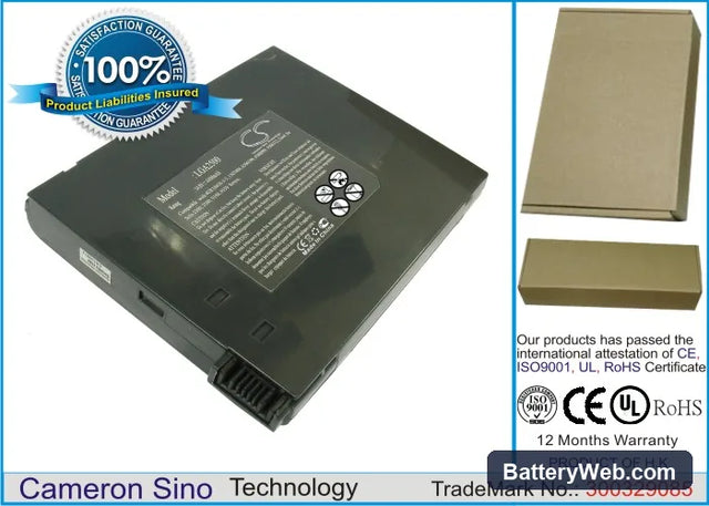 Gateway Solo 2300 Replacement Battery, 14.8V, 4400mAh, Li-ion 1