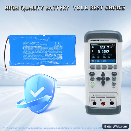 GW Instek LCR-1000 Replacement Battery, 7.4V, 1500mAh, Li-Polymer 6