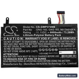 Gateway Replacement Battery, 11.1V, 6600mAh, Li-Polymer 3