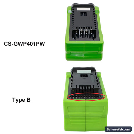 GreenWorks G-MAX 40V Replacement Battery, 40V, 2000mAh, Li-ion 6