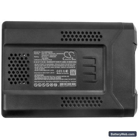 GreenWorks Pro 80V Replacement Battery, 80V, 2000mAh, Li-ion 5