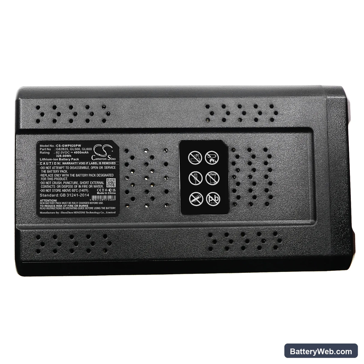 GreenWorks GC82LM46 Replacement Battery, 82V, 4000mAh, Li-ion 5