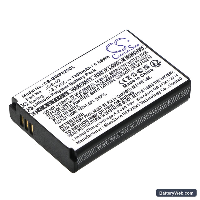 Grandstream WP822 Replacement Battery, 3.7V, 1800mAh, Li-Polymer 1