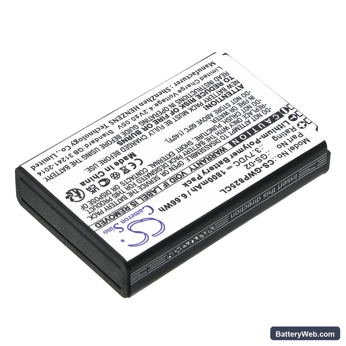 Grandstream WP822 Replacement Battery, 3.7V, 1800mAh, Li-Polymer 2