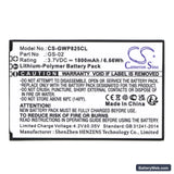Grandstream WP822 Replacement Battery, 3.7V, 1800mAh, Li-Polymer 3