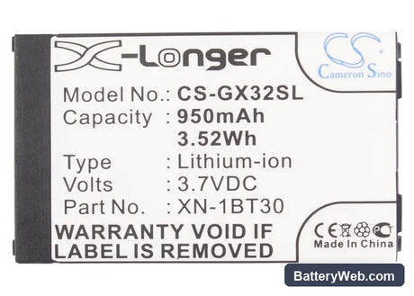Motorola V750 Replacement Battery, 3.7V, 950mAh, Li-ion 5