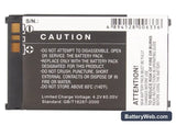 Motorola V750 Replacement Battery, 3.7V, 950mAh, Li-ion 6