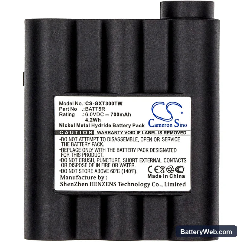 Midland 777 Pro Limited Edition Walkie Talkie Replacement Battery, 6V, 700mAh, Ni-MH 5