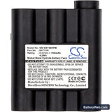 Midland 777 Pro Limited Edition Walkie Talkie Replacement Battery, 6V, 700mAh, Ni-MH 5
