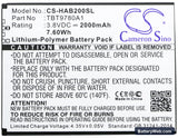 K-Touch Nibiru H1 Replacement Battery, 3.8V, 2000mAh, Li-Polymer 3