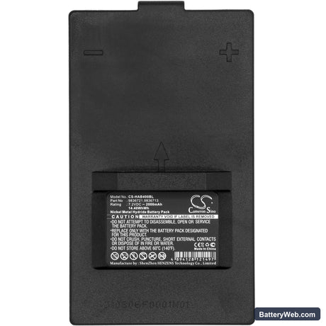 Hiab Combi drive 5000 Replacement Battery, 7.2V, 2000mAh, Ni-MH 3