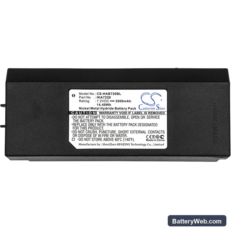 Hiab AMH0627 Replacement Battery, 7.2V, 2000mAh, Ni-MH 3