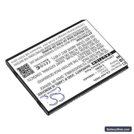 Highscreen Zera F Replacement Battery, 3.7V, 1600mAh, Li-ion 2