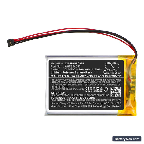 Hidizs AP80 Replacement Battery, 3.7V, 700mAh, Li-Polymer 3