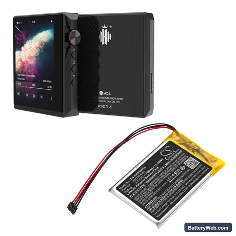 Hidizs AP80 Replacement Battery, 3.7V, 700mAh, Li-Polymer 6