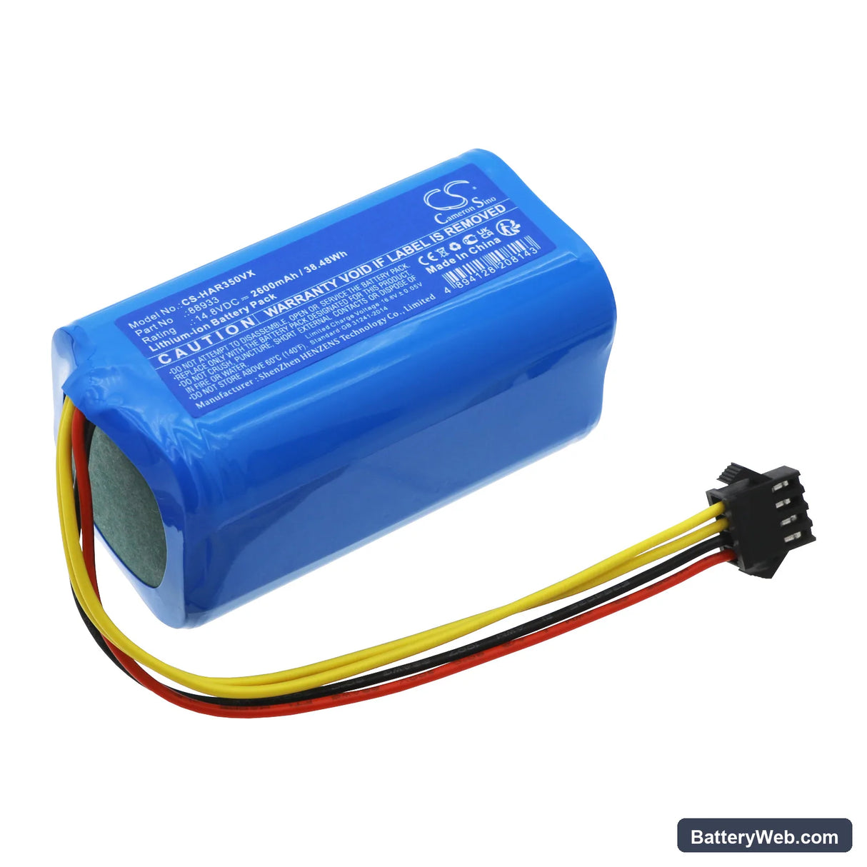 Haier T350G Replacement Battery, 14.8V, 2600mAh, Li-ion 1