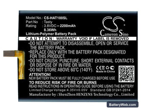 Highscreen Tasty Replacement Battery, 3.8V, 2200mAh, Li-Polymer 1