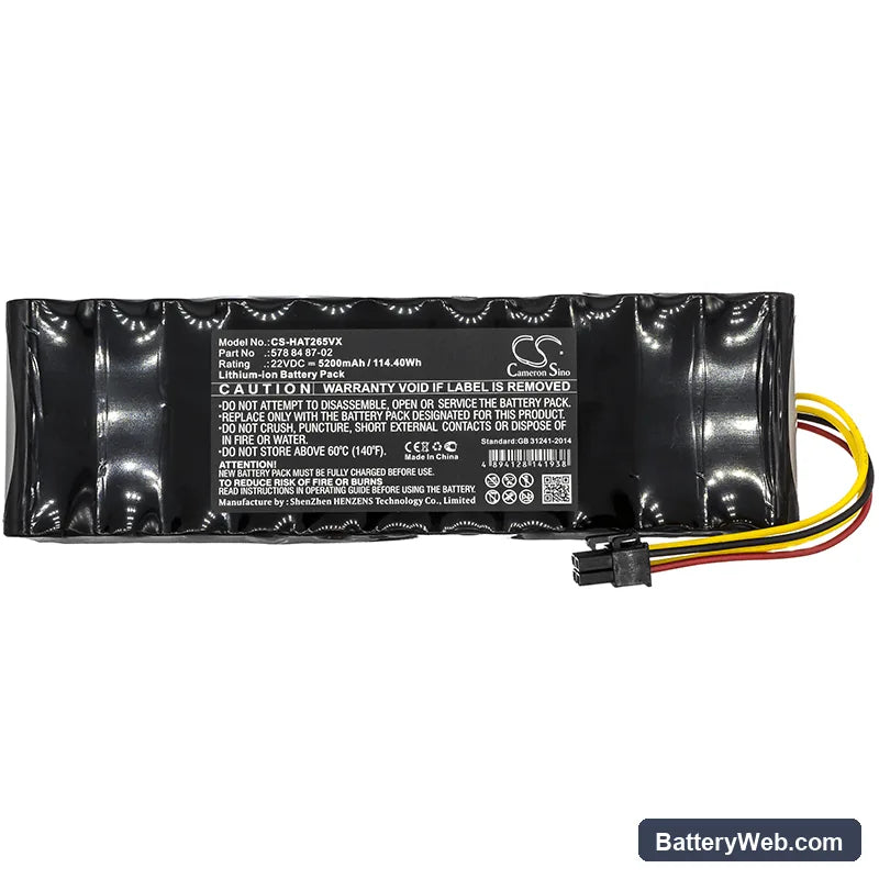 Husqvarna Automower 265ACX Replacement Battery, 22V, 5200mAh, Li-ion 3