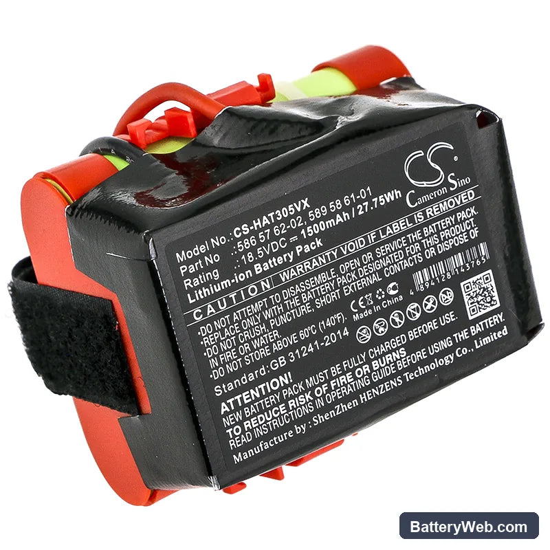 Gardena R40 Replacement Battery, 18.5V, 1500mAh, Li-ion 1