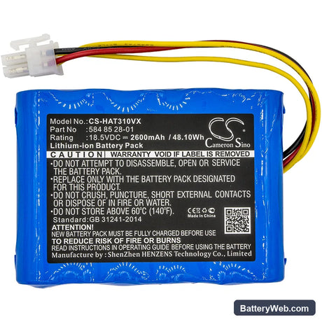 Husqvarna AM315x Replacement Battery, 18.5V, 2600mAh, Li-ion 3